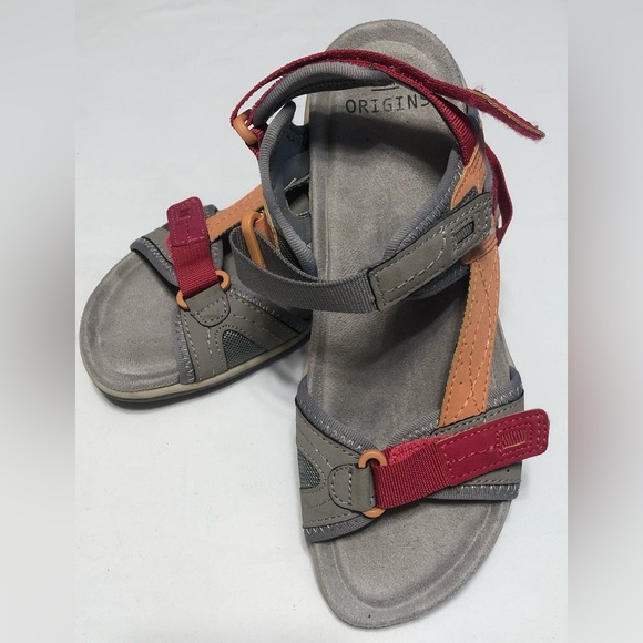 Earth Origins Shoes - Earth Origins Sandals Ladies 7 Pink/Peach/Gray